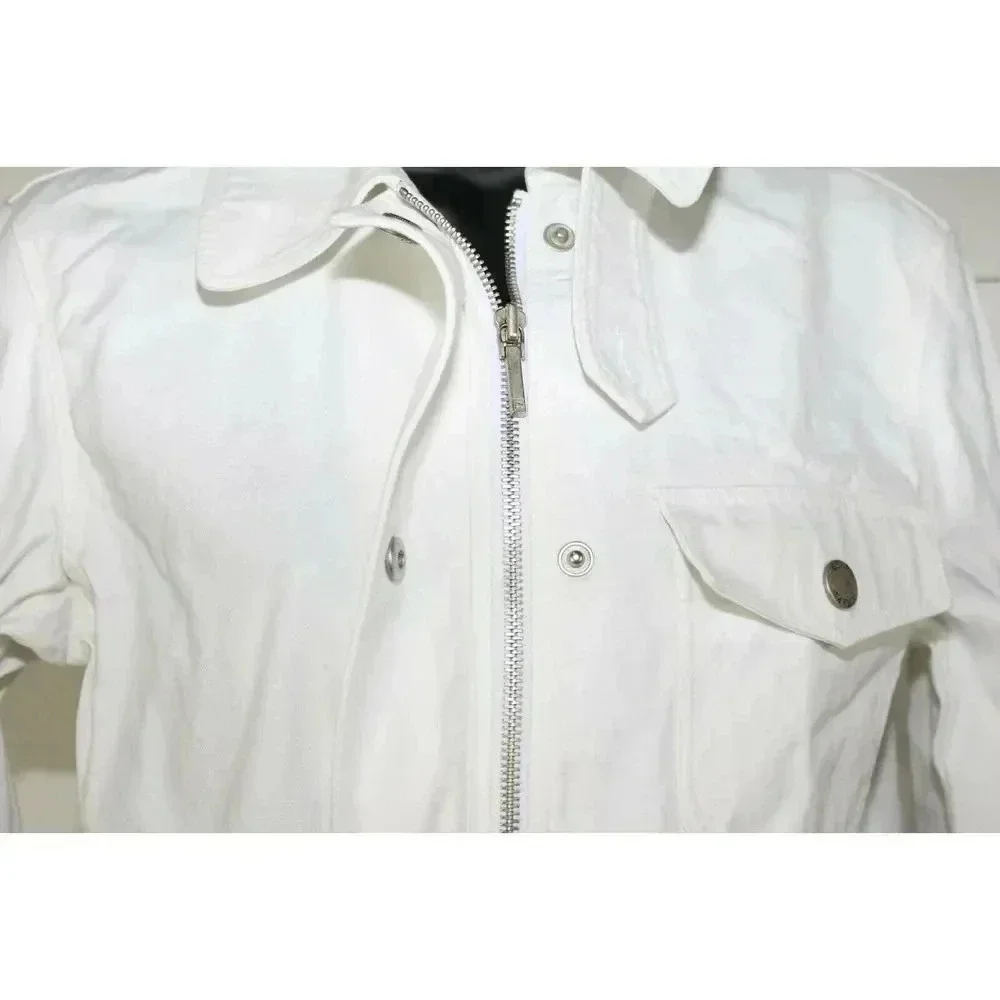 chaps ralph lauren white jean jacket size S